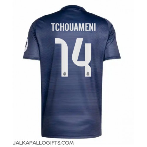 Real Madrid Aurelien Tchouameni #14 Vieraspaita 2025-26 Lyhythihainen Real Madrid Aurelien Tchouameni #14 Vieraspaita 2025-26 Lyhythihainen